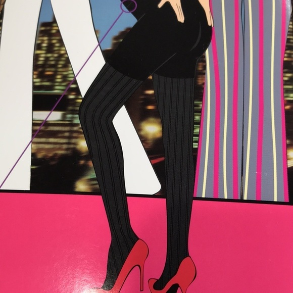 2 Pairs Marvelous Momma Assets Maternity Opaque Striped Tights Size 2 - Picture 4 of 6